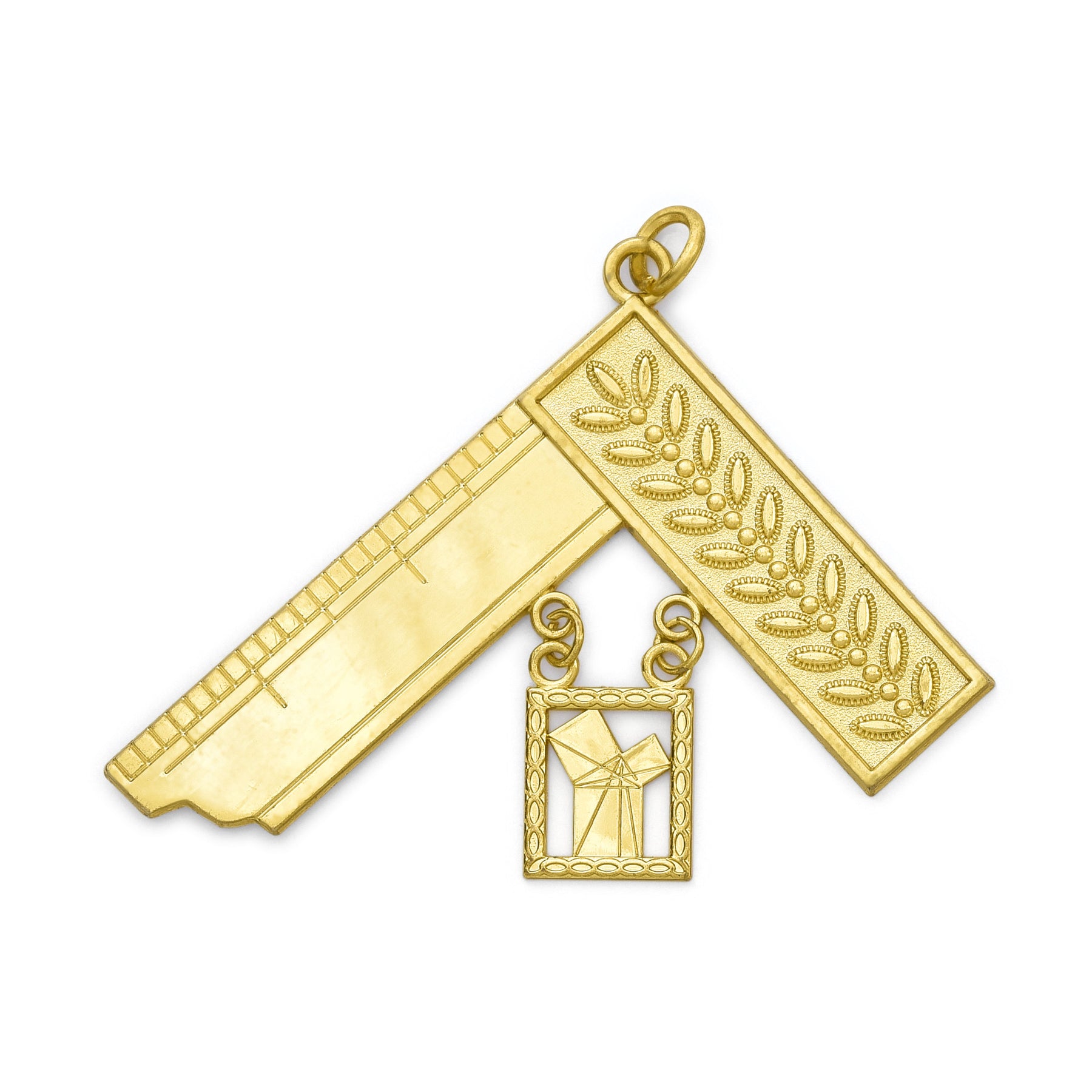 Past Master Craft English Regulation Collar Jewel - Gold Coated Euclid’s 47th Problem - Bricks Masons