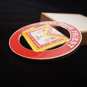 Past High Priest Royal Arch Chapter Car Emblem - Red - Bricks Masons