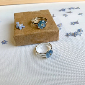 Masonic Ring - Forget Me Not With Adjustable Opening - Bricks Masons