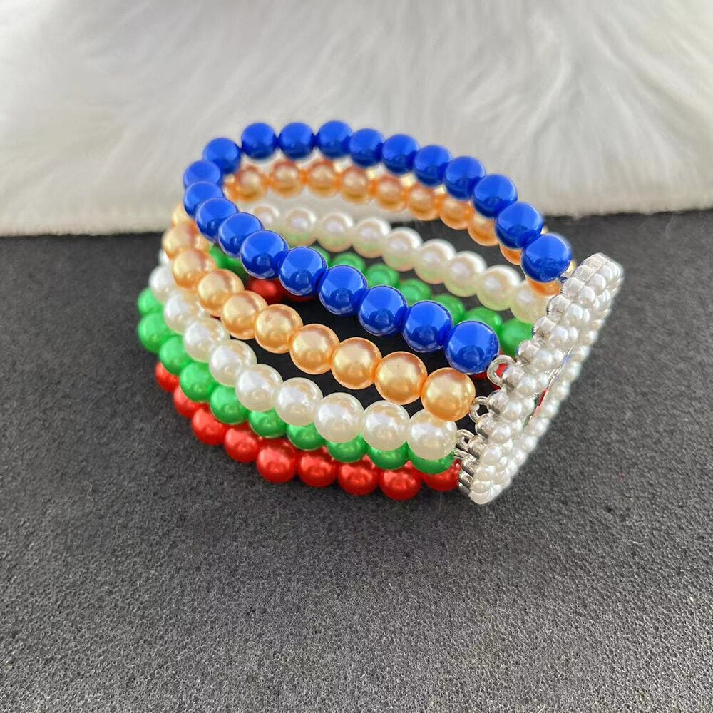 OES Bracelet - Colorful Pearls - Bricks Masons