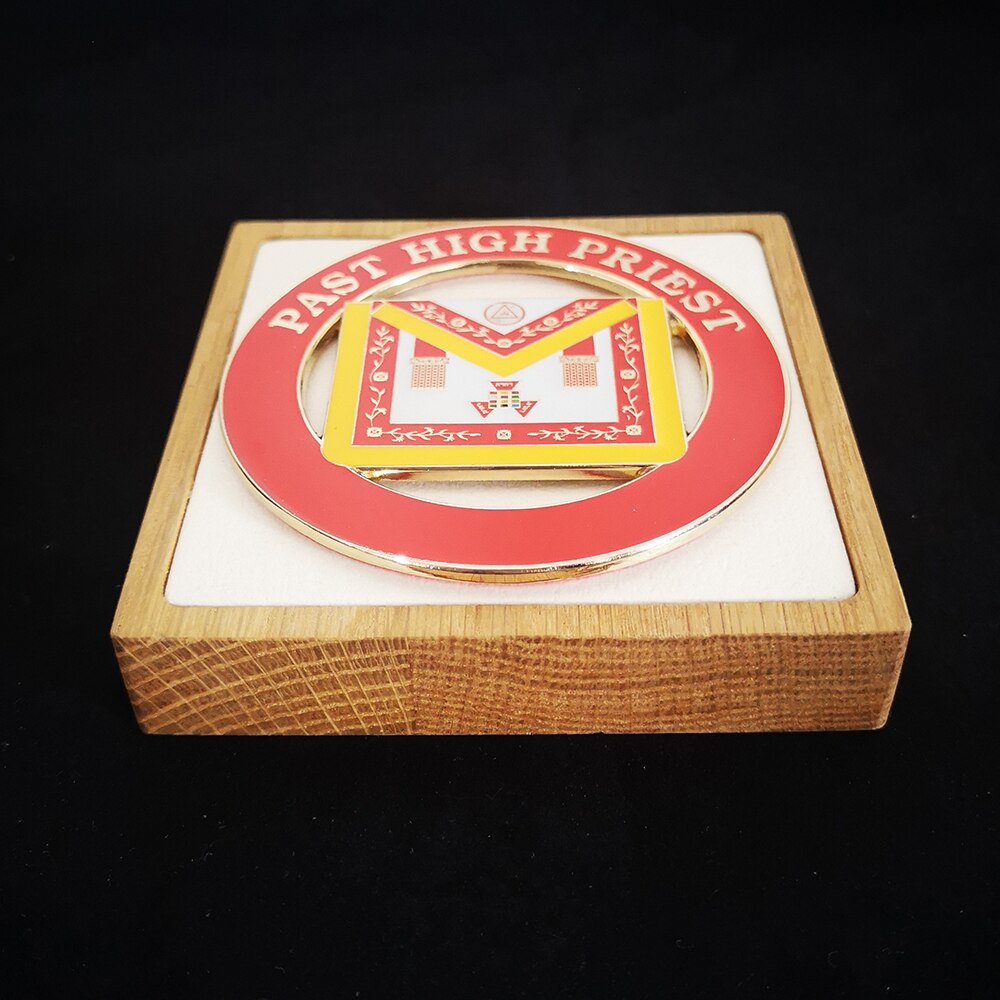 Past High Priest Royal Arch Chapter Car Emblem - Red - Bricks Masons