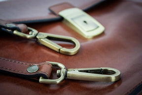 Council Briefcase - Brown Leather - Bricks Masons