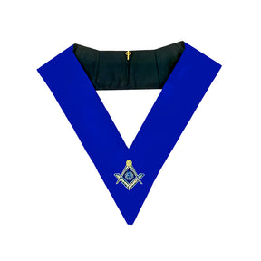 Senior Deacon Blue Lodge Collar - Royal Blue - Bricks Masons