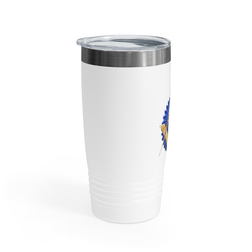 Master Mason Blue Lodge Ringneck Tumbler - Golden Square & Compass G - Bricks Masons