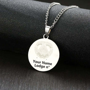 Grand Master Blue Lodge Necklace - Various Stainless Steel Colors - Bricks Masons