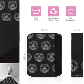 Grand Master Blue Lodge Seatbelt Cover - White & Gold - Bricks Masons