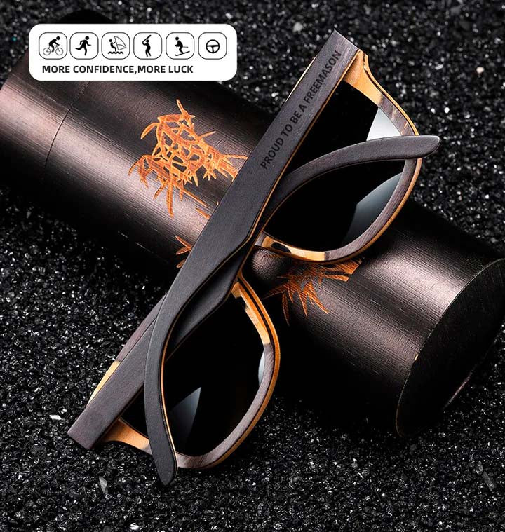 Grand Master Blue Lodge Sunglasses - Various Lenses Colors - Bricks Masons