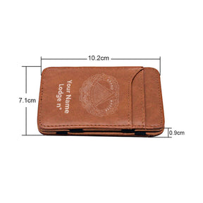 Grand Master Blue Lodge Wallet - Black & Brown - Bricks Masons