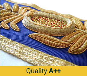 Grand Officers Blue Lodge Apron - Various Embroideries - Bricks Masons