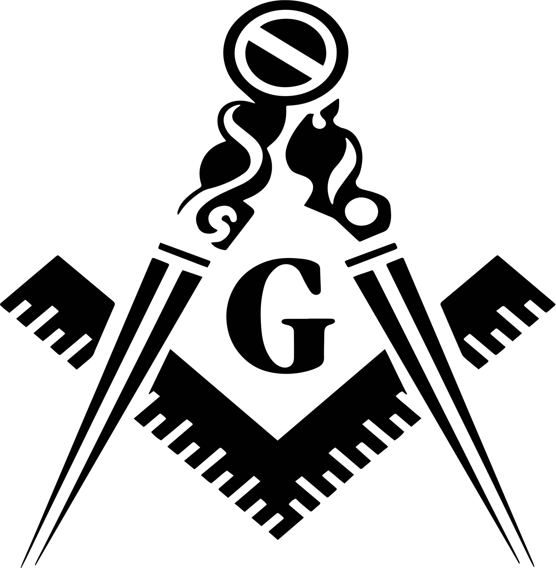 Master Mason Blue Lodge Bracelet - Steel & Leather - Bricks Masons