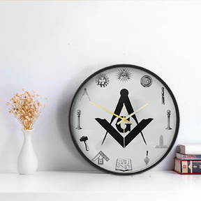 Master Mason Blue Lodge Clock - Frame with LED - Bricks Masons