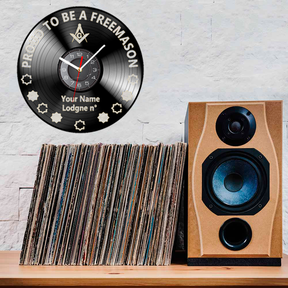 Master Mason Blue Lodge Clock - Vinyl Record - Bricks Masons
