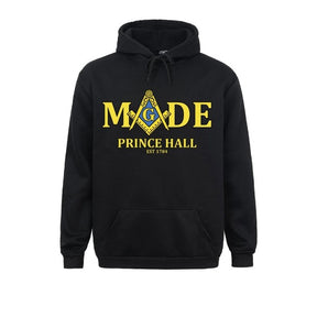 Master Mason Blue Lodge Hoodie - Made Mason Prince Hall Square and Compass G [Multiple Colors] - Bricks Masons