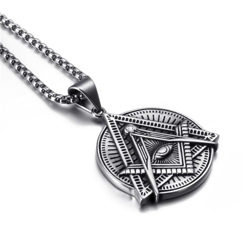 Master Mason Blue Lodge Pendant - Eye of Providence - Bricks Masons