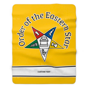 Custom Order of Eastern Star OES Super Soft Flannel Masonic Blanket - (Various Colors) - Bricks Masons