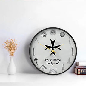 Order Of Malta Commandery Clock - Frame with LED - Bricks Masons