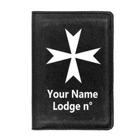 Order Of Malta Commandery Wallet - Black & Brown - Bricks Masons