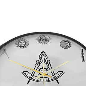 Past Master Blue Lodge California Regulation Clock - Frame with LED - Bricks Masons