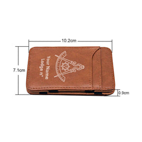 Past Master Blue Lodge California Regulation Wallet - Black & Brown - Bricks Masons