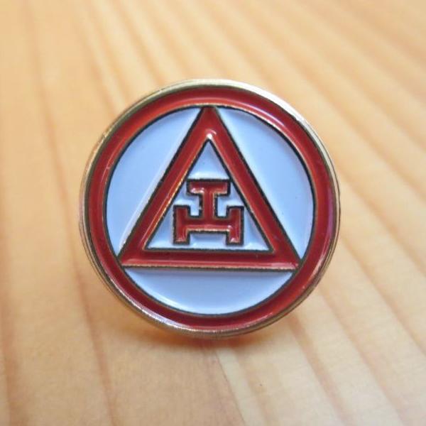 Royal Arch Chapter Lapel Pin - Metal Triple Tau - Bricks Masons