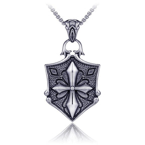 Knights Templar Commandery Necklace - Cross Shield Pendant - Bricks Masons