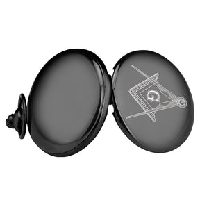 Master Mason Blue Lodge Pocket Watch - Square and Compass - Bricks Masons