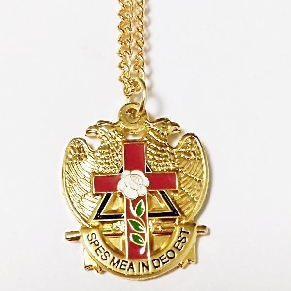 32nd Degree Scottish Rite Necklace - SPES MEA IN DEO EST - Bricks Masons