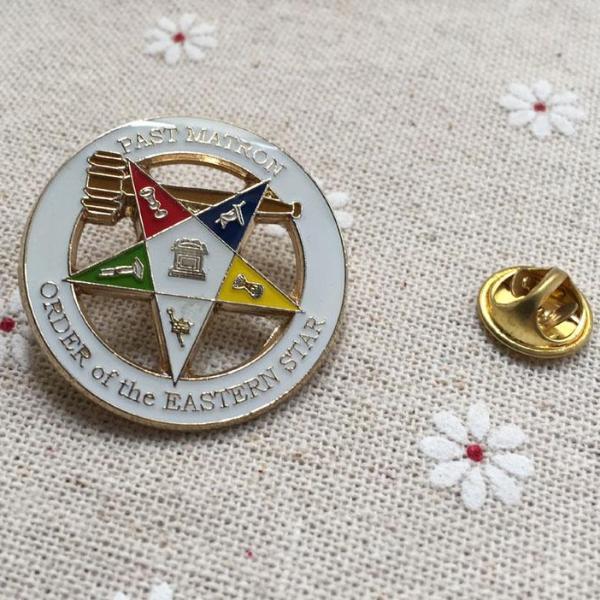 Past Matron Order of the Eastern Star Masonic Pin - Bricks Masons