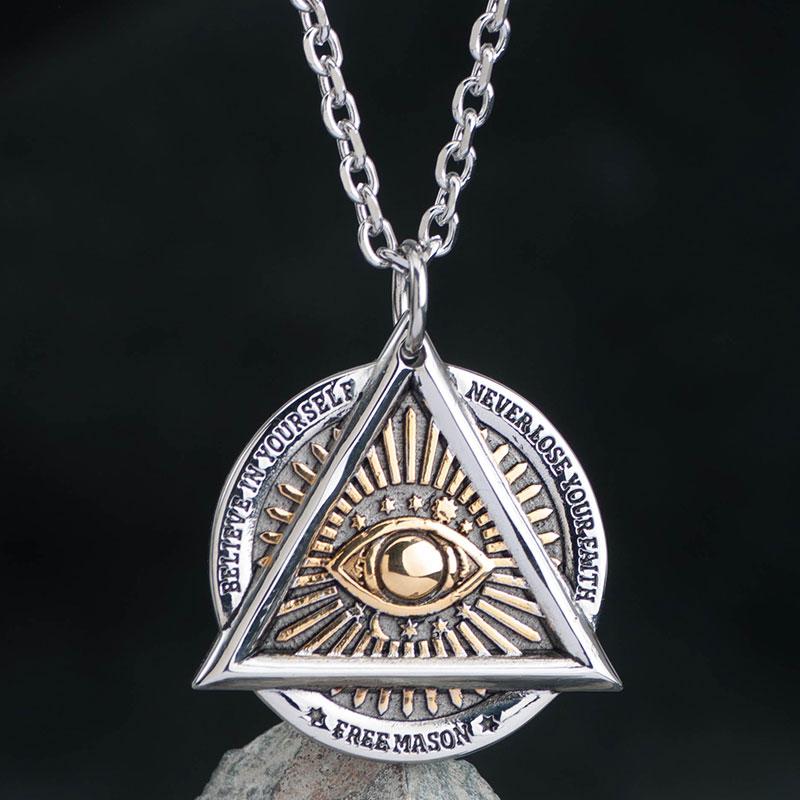 Eye of Providence Freemason Masonic Pendant Necklace - Bricks Masons