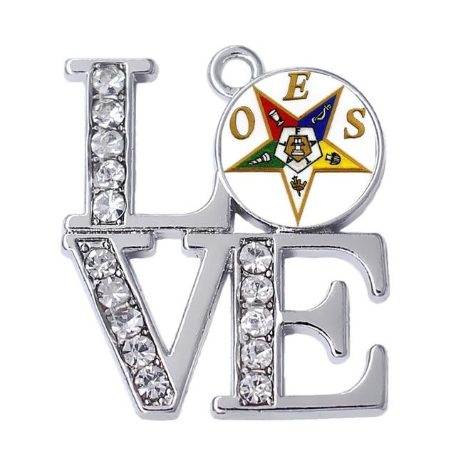 LOVE Order of Eastern Star OES Charms Pendants - Bricks Masons