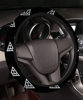 Royal Arch Chapter Steering Wheel Cover - White & Gold - Bricks Masons