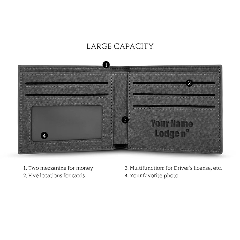 Royal Arch Chapter Wallet - Leather Various Colors - Bricks Masons