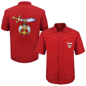 Shriners T-Shirt - Red Cotton - Bricks Masons