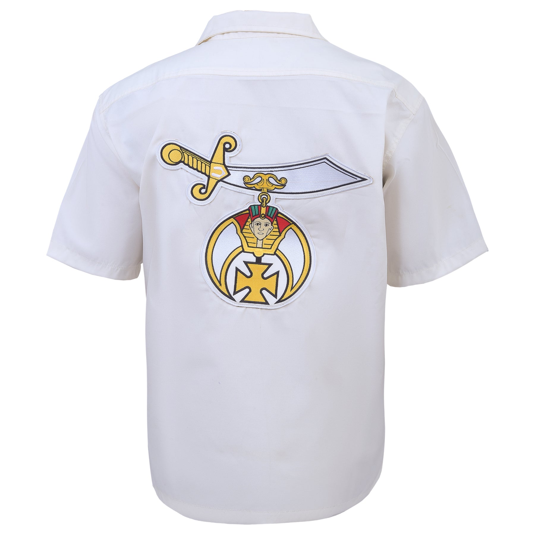 Shriners T-Shirt - White With Chest Pockets - Bricks Masons