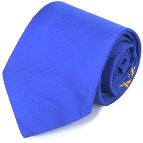 Order Of The Secret Monitor AMD Necktie - Blue & Gold Machine Embroidery - Bricks Masons