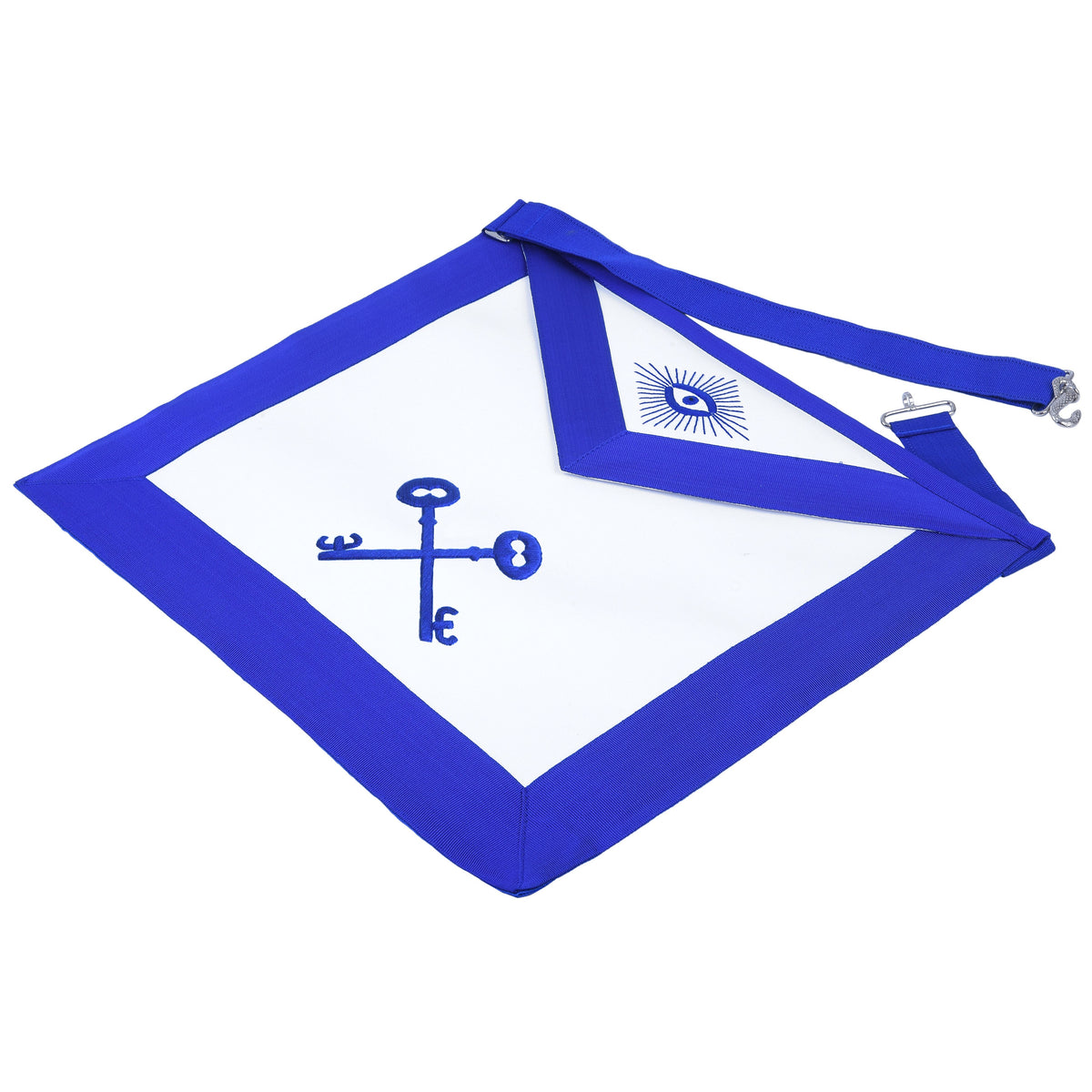 Treasurer Blue Lodge Officer Apron - Machine Embroidery - Bricks Masons